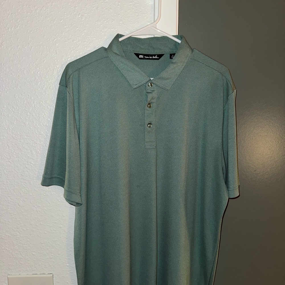 Travis Mathew Teal Polo Shirt